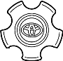 View CENTER CAP. ORNAMENT SUB - ASSEMBLY, W. ORNAMENT, HUB.  Full-Sized Product Image 1 of 3