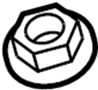 Image of Windshield Wiper Arm Nut image for your 2010 TOYOTA TUNDRA