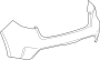 Image of Bumper Cover (Rear, Upper) image for your 2020 TOYOTA YARIS