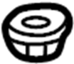 Image of Nut. Retainer. Bumper. (Rear, Lower). Bumper Cover. image for your Toyota