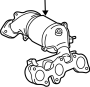 Image of Catalytic Converter with Integrated Exhaust Manifold image for your 2010 Toyota RAV4 3.5L V6 A/T FWD Limited Sport Utility 