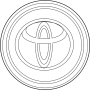 Image of Cap. Wheel. ORNAMENT. Wheel Cap Emblem. Wheel. image for your 2022 Toyota Camry   
