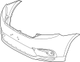 Image of Bumper Cover (Front, Upper) image for your 2013 TOYOTA HIGHLANDER Hybrid Limited