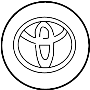 Image of CAP. ORNAMENT. Wheel. Wheel Cap Emblem. Wheel. image for your Toyota