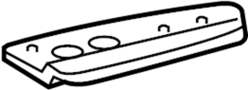 Image of Cushion, Roof Rack. (Left). Included with: Side rail. image for your 2002 TOYOTA CAMRY
