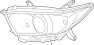 Image of Headlight image for your 2013 Toyota Highlander  Hybrid Sport Utility 