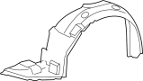 Image of Fender Splash Shield (Right, Front, Rear, Upper) image for your 2011 Toyota Matrix 1.8L A/T FWD Base Wagon 