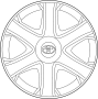View Cap, Wheel. Wheel Cover.  Full-Sized Product Image 1 of 1