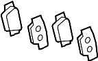 Image of Disc Brake Pad Set (Rear). A set of disc brake pads. image for your 2012 Toyota Camry   