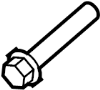 View BOLT, FLANGE. BOLT, WINDSHIELD WASHER. Strut mount bolt.  Full-Sized Product Image 1 of 2