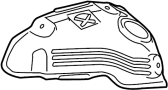 Image of EXHAUST. HEAT. SHIELD. Manifold. A Heat reflective. image for your 2012 Toyota Prius v   