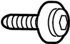 View Door Interior Trim Panel Screw Full-Sized Product Image