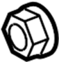 Image of Nut. Strut. (Lower). Part cannot be reused. image for your 2022 TOYOTA RAV4
