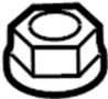 View Suspension Strut Mount Nut (Upper) Full-Sized Product Image