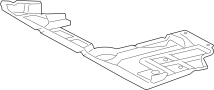 Image of Radiator Support Splash Shield (Front, Lower) image for your 2020 Toyota Tundra  1794 Edition Crew Cab Pickup Fleetside 