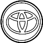 Image of CENTER CAP. ORNAMENT SUB - ASSEMBLY, W. ORNAMENT, HUB. image for your Toyota