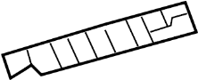 Image of Headliner Spacer. Spacer, Side Rail. (Right) image for your 1997 TOYOTA CAMRY