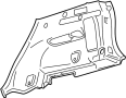 Image of Interior Quarter Panel Trim Panel (Lower) image for your 2021 TOYOTA COROLLA SE Sedan