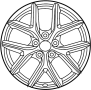 Image of Wheel, alloy. Wheel, Disc Chrome P. Confirm the OEM logo. image for your 2021 Toyota Prius Prime   