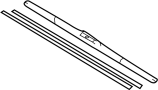 View Windshield Wiper Blade (Left, Front) Full-Sized Product Image