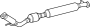Image of Catalytic Converter (Front) image for your 2016 Toyota Sienna  XLE Mini Passenger Van 