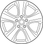 Image of Wheel, alloy. Wheel, Disc.  Confirm the OEM logo. image for your 2022 TOYOTA 4RUNNER TRD Off-Road Premium 4.0L  4WD