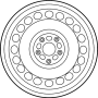 Image of Wheel, Disc. Wheel, steel. image for your Toyota