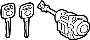 Image of Door Lock Cylinder image for your 2010 Toyota Camry   