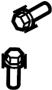 Image of Bolt. (Lower). A threaded rod with a. image for your 2021 TOYOTA PRIUS LE Hatchback
