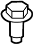 Image of Bolt. A Bolt used to attach. image for your 2022 Toyota Tundra  SR5 TRD Off-Road Crew Cab Pickup Fleetside 