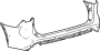 View Cover, Bumper L/P. (Rear, Upper) Full-Sized Product Image 1 of 2