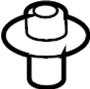 View Headlight. Grommet. Nut.  Full-Sized Product Image