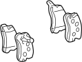 Image of Disc Brake Pad Set (Rear). A set of disc brake pads. image for your 2004 Toyota Solara 3.3L V6 M/T SE COUPE 