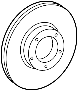 Image of Disc Brake Rotor (Front) image for your 2023 TOYOTA TACOMA SR Crew Cab Pickup Fleetside