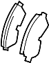 Image of Disc Brake Pad Set (Front). A set of disc brake pads. image for your 2023 TOYOTA TACOMA Limited Crew Cab Pickup Fleetside 3.5L  4WD