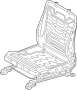 View Frame Assembly, Seat. Seat adjuster. (Front) Full-Sized Product Image 1 of 2