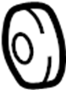 Image of Nut. Emblem. A solid metal or plastic. image for your 2003 Toyota Tacoma  DLX Extended Cab Pickup Stepside 
