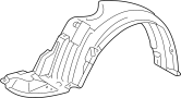 Image of Fender Splash Shield (Left, Front, Rear, Upper) image for your 1987 TOYOTA CELICA