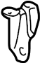 Image of Hook. (Rear, Lower). A Hook, attached to a. image for your 2006 Scion TC LIFTBACK, G 2400CC 16-VALVE DOHC EFI, AUTOMATIC 4-SPEED