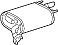 Image of Exhaust Muffler (Rear) image for your 2009 Toyota RAV4 3.5L V6 A/T 4WD Sport Sport Utility 