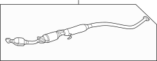 Image of Catalytic Converter (Front) image for your 2024 Toyota Corolla  XSE Hatchback 