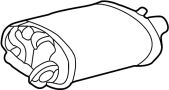 Image of Exhaust Muffler image for your 2016 Toyota Sienna  XLE Mini Passenger Van 