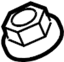 View Windshield Wiper Arm Nut Full-Sized Product Image