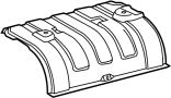 View Floor Pan Heat Shield (Rear) Full-Sized Product Image