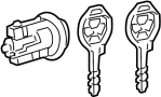 Image of Cylinder and keys. Ignition Lock Cylinder. image for your 2021 Toyota 4Runner  TRD Off-Road Sport Utility 