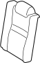 Image of Seat Back Cushion Cover (Rear) image for your 2015 Toyota RAV4   