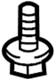 Image of Bolt. Jack. Damper. A bolt used on a floor. image for your 2024 Toyota BZ4X   