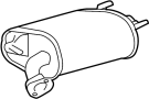 View Bracket. Muffler. Exhaust. (Rear) Full-Sized Product Image