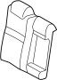 Image of Seat Back Cushion Cover (Rear) image for your 2014 Toyota FJ Cruiser   