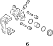 View Disc Brake Caliper Bracket (Rear) Full-Sized Product Image 1 of 5